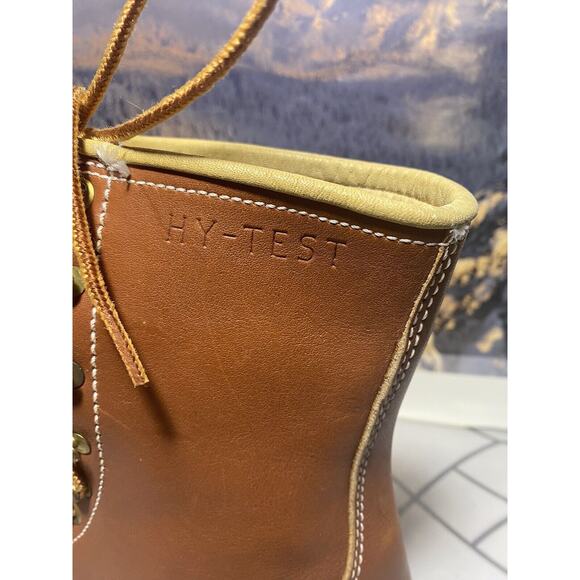 Hy-Test Safety Steel Toe Work Boots Tufgum Size 7 C Brown - Picture 10 of 12